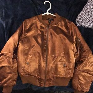 Bronze bomber jacket from forever 21. Size large.